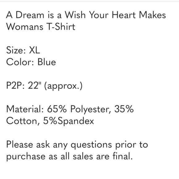 A Dream is a Wish Your Heart Makes Shirt, Womans T-Shirt - Picture 4 of 5